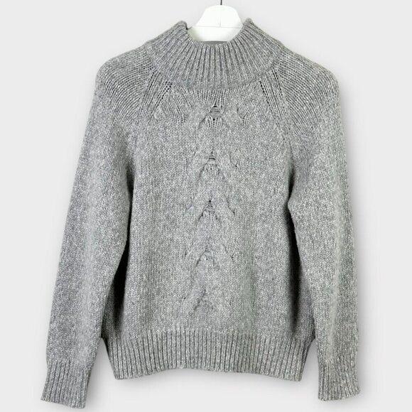 White & Warren Alpaca Wool Blend Mock Neck Sweater - Picture 1 of 8